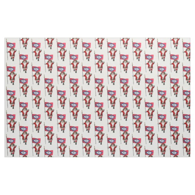 Santa Claus Comes To Arkansas Fabric (Fat Quarter)
