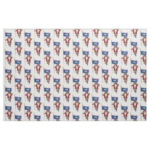 Santa Claus Comes To Wyoming Fabric