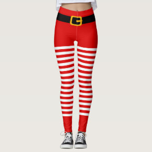 Santa Claus Costume Christmas Leggings