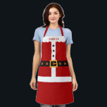 Santa Claus Costume Merry Christmas All-Over Print Apron<br><div class="desc">Santa Claus Costume Merry Christmas Personalized All-Over Print Apron.</div>
