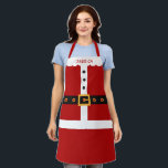 Santa Claus Costume Merry Christmas All-Over Print Apron<br><div class="desc">Santa Claus Costume Merry Christmas Personalized All-Over Print Apron.</div>