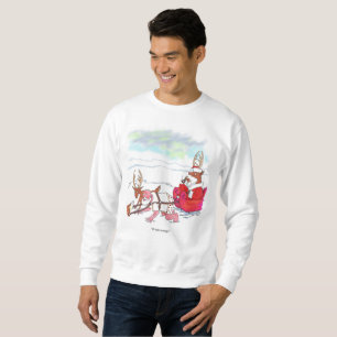 Santa Claus Coup men white sweatshirt