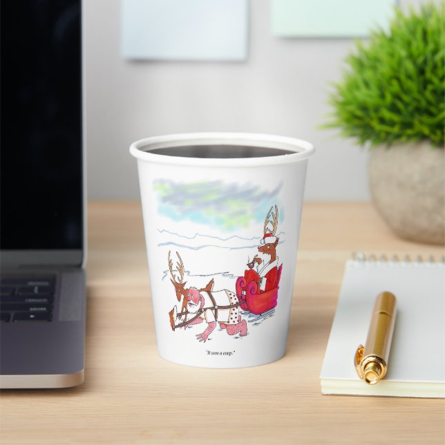 Santa Claus Coup paper cups (Insitu)