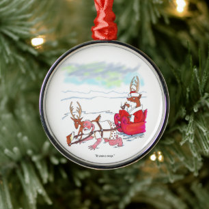 Santa Claus Coup round premium ornament