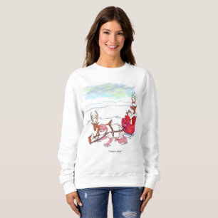 Santa Claus Coup women white sweatshirt