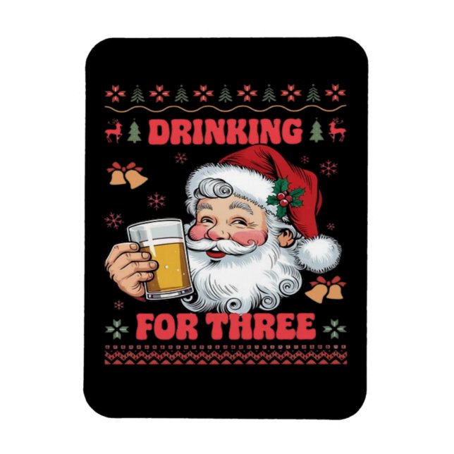 Santa Claus Couple Chirstmas  Magnet (Vertical)