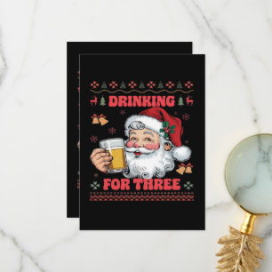Santa Claus Couple Chirstmas Thank You Card