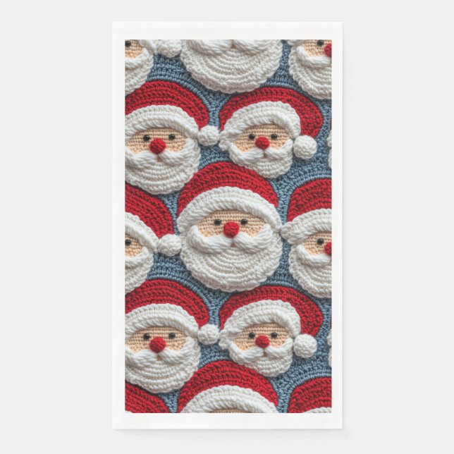 Santa Claus crochet pattern Napkin (Front)