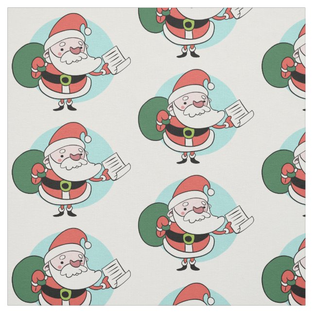 Santa Claus custom fabric (Swatch)