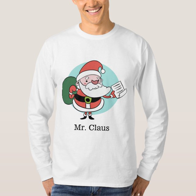 Santa Claus custom text shirts & jackets (Front)