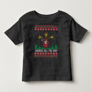 Santa Claus Dabbing All the Way Ugly Sweater Style