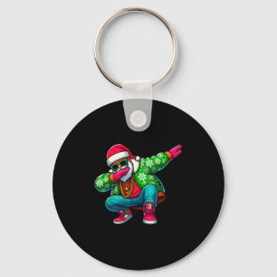 Santa Claus Dabbing Hip Hop Christmas Pajama Toddl Key Ring