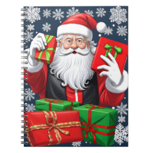 Santa Claus Delivering Presents Notebook