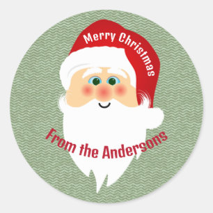 Santa Claus Design Sticker Label
