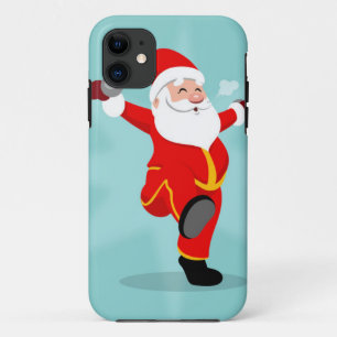 Santa Claus doing fitness exercises Case-Mate iPhone Case