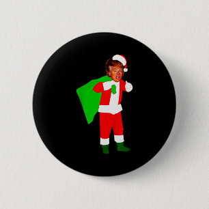 Santa Claus Donald Trump Funny Christma Ugly Xmas  6 Cm Round Badge