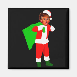 Santa Claus Donald Trump Funny Christma Ugly Xmas  Magnet