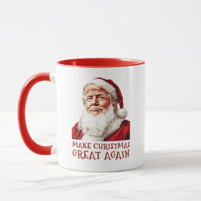 Santa Claus Donald Trump Make Xmas Great Again Mug (Left)