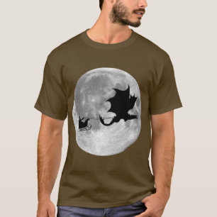 Santa Claus Dragon Rider Sleigh Ride T-Shirt