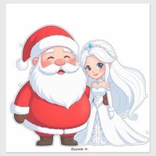Santa Claus Embracing a Snow Queen