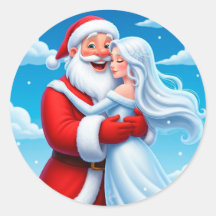 Santa Claus Embracing a Snow Queen