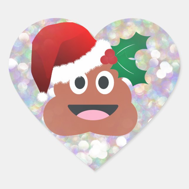 santa claus emoji heart sticker (Front)
