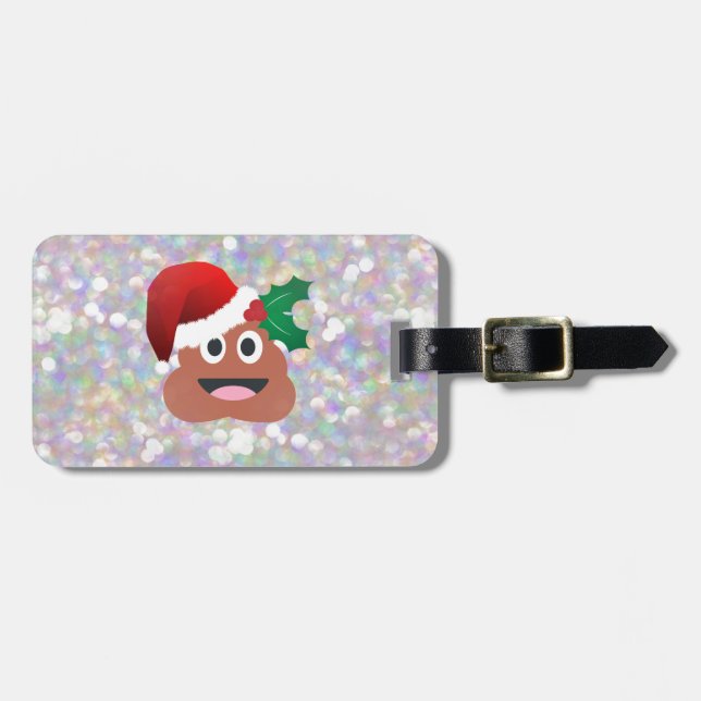 santa claus emoji luggage tag (Front Horizontal)