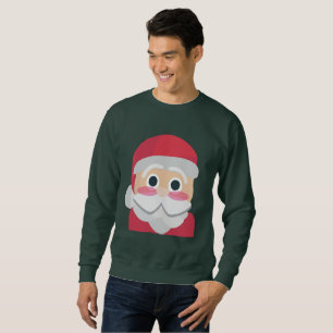 santa claus emoji mens sweatshirt