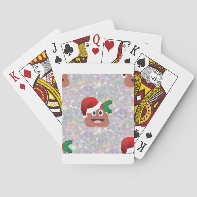 santa claus emoji playing cards (Back)
