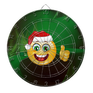 santa claus emojis dartboard