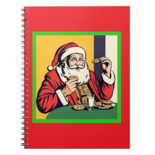 Santa Claus Enjoying A Snack Notebook