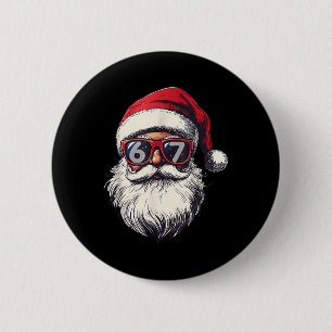 Santa Claus Face 67 Chirstmas Six Seven Bruh Meme  6 Cm Round Badge