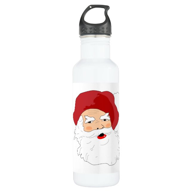 Santa Claus face 710 Ml Water Bottle (Front)