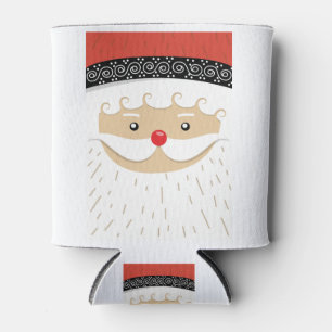 santa claus face can cooler