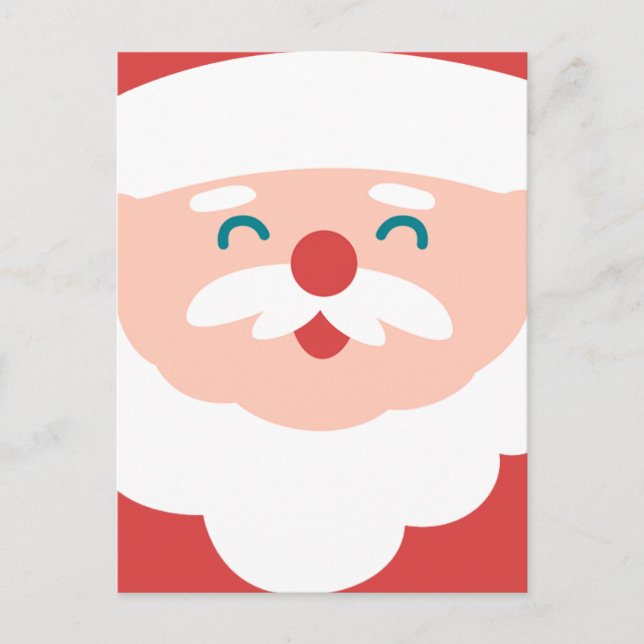 Santa Claus Face Father Christmas Cute Xmas Gift T Postcard (Front)