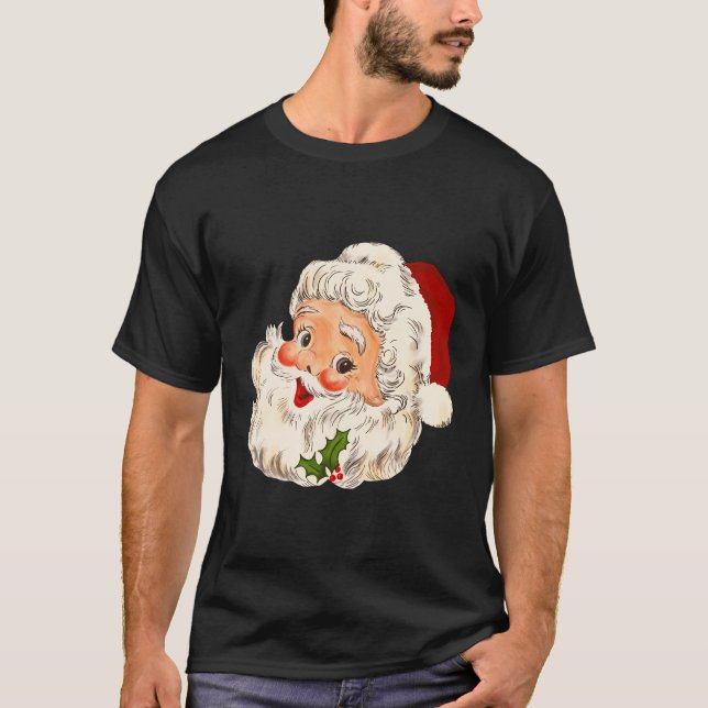 Santa Claus Face Santa Claus T-Shirt (Front)