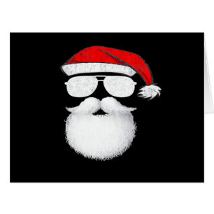 Santa Claus Face Sunglasses With Hat Beard Christm