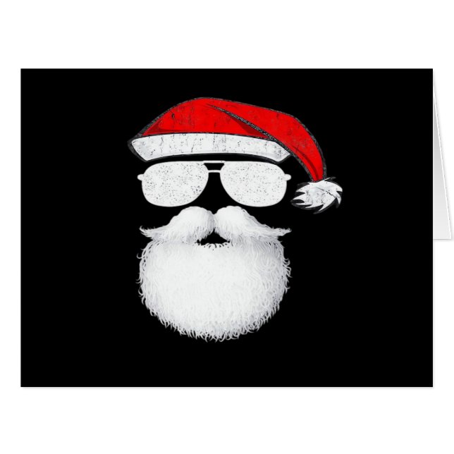 Santa Claus Face Sunglasses With Hat Beard Christm (Front Horizontal)