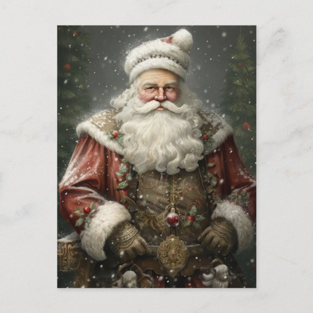 Santa Claus Father Christmas AI Assist Portrait Holiday Postcard (Front)