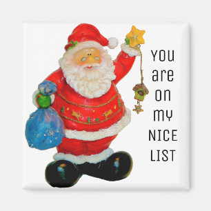 Santa Claus Father Christmas Nice List Magnet