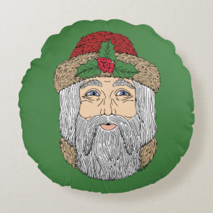 Santa Claus/Father Christmas  Round Cushion