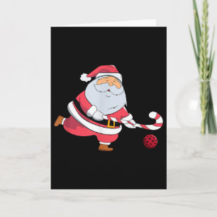 Santa Claus Field Hockey Enthusiast Christmas Spor Card