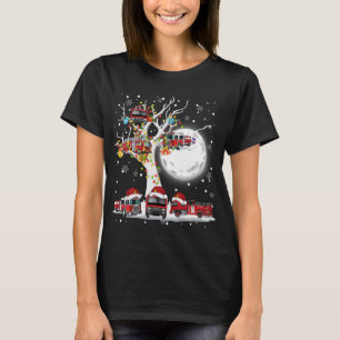 Santa Claus Fire Engines On Tree Christmas Pajama  T-Shirt