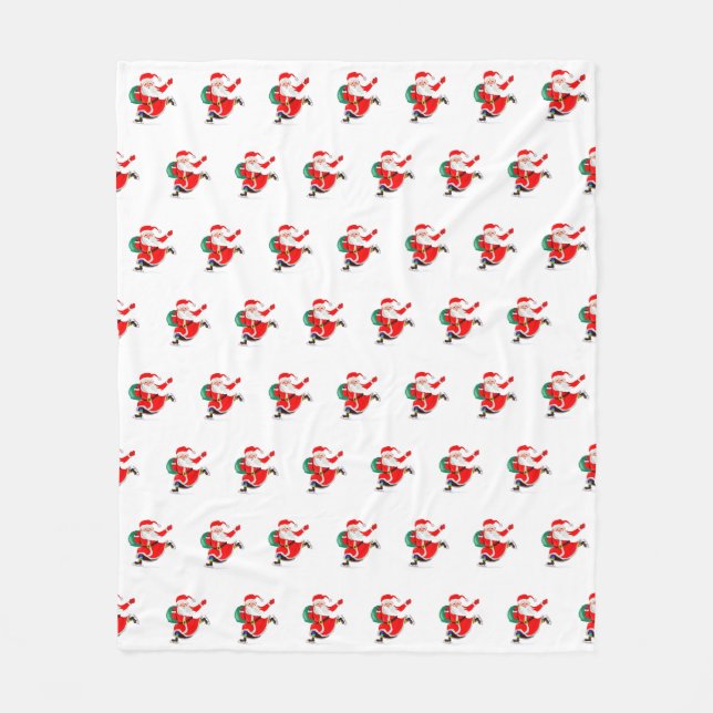 Santa Claus Fleece Blanket (Front)