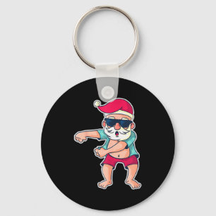 Santa Claus Floss Dance Christmas X-mas Gift Key Ring