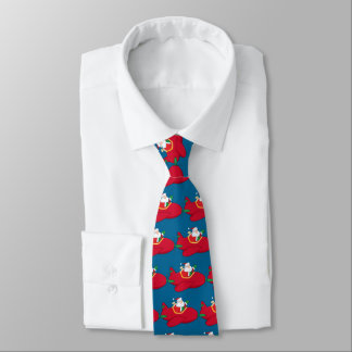 Santa-Claus-Flying-A-Plane-And-Waving tie