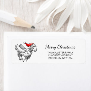 Santa Claus Flying Christmas Sheep