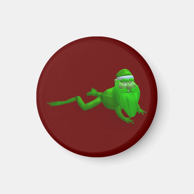 Santa Claus Frog Magnet (Front)