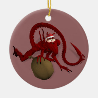 Santa Claus From Outer Space Ceramic Tree Decoration