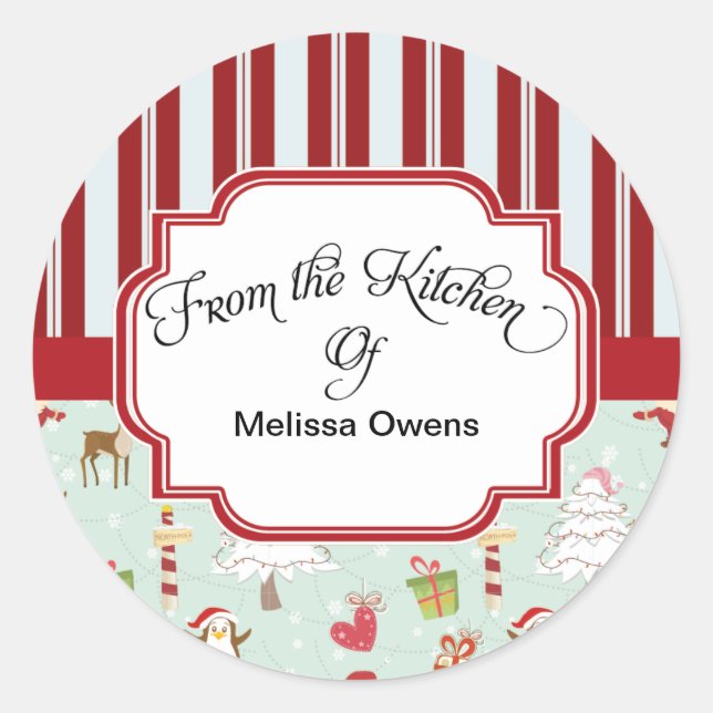 Santa Claus From the kitchen of Baking Stickers (Front)